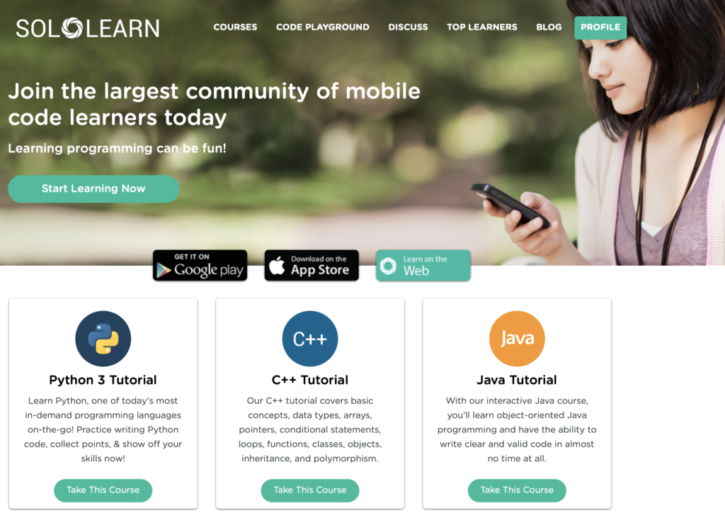 新しいプログラム言語の学習は完全無料のsololearnが楽しい 成長 情熱 自立がテーマの情報サイト